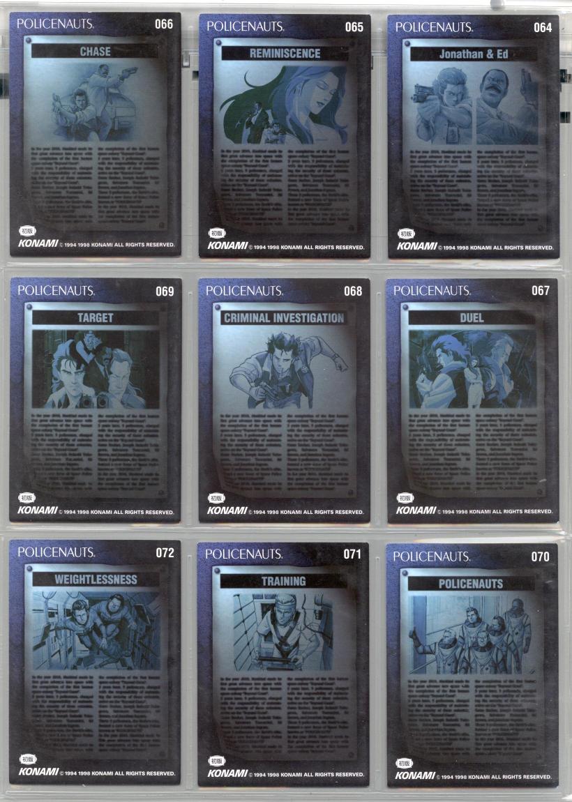 Policenauts Cards 64-72