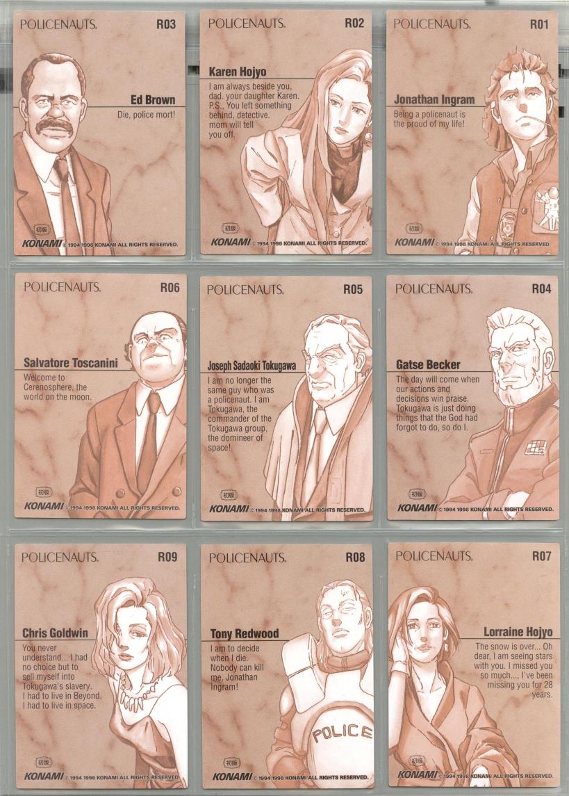 Policenauts Cards R1-R9